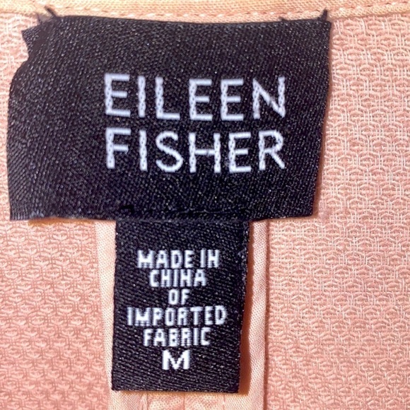 Eileen Fisher petal pink cotton/ spandex blazer/. Unlined. Size Medium. - Picture 6 of 9